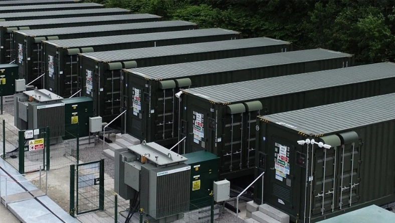 Grid-scale battery storage containers evaluated under UL 9540A safety testing